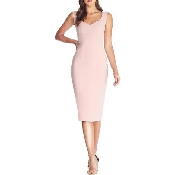 New Dress The Population Elle Sheath Dress In Blush Size XL $168 - Picture 1 of 10